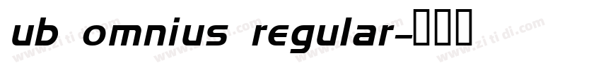 ub omnius regular字体转换